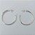 BRINCO FOLHEADO A PRATA COM 50 MILÉSIMOS + VERNIZ DIAMOND ARGOLA 39MM LARGURA 3MM PRBR001055 - Imagem 1