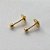 BRINCO FOLHEADO A OURO - BANHADO COM 5 MILÉSIMOS + VERNIZ DIAMOND - BRINCO DE PINO PARA RECÉM NASCIDO BOLINHA 2MM (OURO064) OUBR000124 - Imagem 2