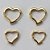 BRINCO FOLHEADO A OURO - BANHADO COM 5 MILÉSIMOS + VERNIZ DIAMOND - BRINCO DUO DE ARGOLA CORAÇÃO 12MM / 15MM (OURO066) OUBR000126 - Imagem 1