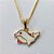CONJUNTO FOLHEADO A OURO - BANHADO COM 5 MILÉSIMOS + VERNIZ DIAMOND - CONJUNTO INFANTIL COM CORRENTE VENEZIANA 40CM E BRINCOS DE PINO COM PINGENTES DE BALEIA(OURO060) - OUCJ000027 - Imagem 2