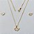 CONJUNTO FOLHEADO A OURO - BANHADO COM 5 MILÉSIMOS + VERNIZ DIAMOND - CONJUNTO INFANTIL COM CORRENTE VENEZIANA 40CM E BRINCOS DE PINO COM PINGENTES DE BALEIA(OURO060) - OUCJ000027 - Imagem 1