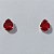 BRINCO FOLHEADO A PRATA COM 50 MILÉSIMOS + VERNIZ DIAMOND COM ZIRCÔNIA VERMELHO 8X10MM PRBR001065 - Imagem 1