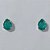 BRINCO FOLHEADO A PRATA COM 50 MILÉSIMOS + VERNIZ DIAMOND COM ZIRCÔNIA AZUL 8X10MM PRBR001067 - Imagem 1