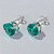 BRINCO FOLHEADO A PRATA COM 50 MILÉSIMOS + VERNIZ DIAMOND COM ZIRCÔNIA AZUL 8X10MM PRBR001067 - Imagem 2
