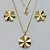 CONJUNTO FOLHEADO A OURO - BANHADO COM 5 MILÉSIMOS + VERNIZ DIAMOND - CONJUNTO COM CORRENTE VENEZIANA 45CM E PINGENTES MARTELADOS 18MM - FECHO LAGOSTA (OURO183) - OUCJ000028 - Imagem 1