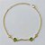 PULSEIRA FOLHEADA A OURO - BANHADO COM 3 MILÉSIMOS + VERNIZ DIAMOND - PULSEIRA 17CM COM CORAÇÕES VERDES + EXTENSOR OUPS000031 - Imagem 1