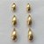 BRINCO FOLHEADO A OURO - BANHADO COM 5 MILÉSIMOS + VERNIZ DIAMOND - BRINCO DE TRIO FORMATO CONCHA 13/15/18MM (OURO084) OUBR000135 - Imagem 1