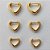 BRINCO FOLHEADO A OURO - BANHADO COM 5 MILÉSIMOS + VERNIZ DIAMOND - BRINCO DE TRIO ARGOLA CORAÇÃO 11/13/15MM (OURO086) OUBR000139 - Imagem 1