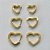 BRINCO FOLHEADO A OURO - BANHADO COM 5 MILÉSIMOS + VERNIZ DIAMOND - BRINCO DE TRIO ARGOLA CORAÇÃO CRAVEJADO EM MICROS ZIRCÔNIAS - TAMANHOS: 10/12/15MM (OURO092) OUBR000144 - Imagem 1
