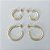 BRINCO FOLHEADO A OURO - BANHADO COM 5 MILÉSIMOS + VERNIZ DIAMOND -  BRINCO DE DUO ARGOLA EM PÉROLA 27/20MM - (OURO096) OUBR000144 - Imagem 1