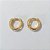BRINCO FOLHEADO A OURO - BANHADO COM 5 MILÉSIMOS + VERNIZ DIAMOND - BRINCO DE ARGOLA 36MM - (OURO097)OUBR000146 - Imagem 1