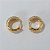 BRINCO FOLHEADO A OURO - BANHADO COM 5 MILÉSIMOS + VERNIZ DIAMOND - BRINCO DE ARGOLA COM TRAVA COM MICRO ZIRCÔNIAS CRAVEJADAS 12MM - (OURO101) OUBR000150 - Imagem 1