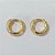 BRINCO FOLHEADO A OURO - BANHADO COM 5 MILÉSIMOS + VERNIZ DIAMOND - BRINCO DE ARGOLA COM TRAVA COM MICRO ZIRCÔNIAS CRAVEJADAS 12MM - (OURO102) OUBR000151 - Imagem 1