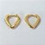 BRINCO FOLHEADO A OURO - BANHADO COM 5 MILÉSIMOS + VERNIZ DIAMOND - BRINCO DE ARGOLA FORMATO CORAÇÃO CRAVEJADO COM MICRO ZIRCÔNIAS COLORIDAS 16MM - (OURO108)OUBR000157 - Imagem 1