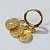 BRINCO FOLHEADO A OURO - BANHADO COM 5 MILÉSIMOS + VERNIZ DIAMOND - BRINCO ARGOLINHA DE PRESSÃO PINGENTES SÃO BENTO 8MM - (OURO114)- OUBR000159 - Imagem 2
