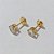 BRINCO FOLHEADO A OURO - BANHADO COM 5 MILÉSIMOS + VERNIZ DIAMOND - BRINCO DE PINO ZIRCÔNIA 5MM OURO118- OUBR000162 - Imagem 2