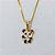 CONJUNTO FOLHEADO A OURO - BANHADO COM 5 MILÉSIMOS + VERNIZ DIAMOND - CONJUNTO INFANTIL COM CORRENTE VENEZIANA 40CM E BRINCOS DE PINO COM PINGENTES DE URSINHO - (OURO165) OUCJ000029 - Imagem 2