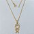 GARGANTILHA FOLHEADA A OURO - BANHADO COM 5 MILÉSIMOS + VERNIZ DIAMOND - CORRENTE VENEZIANA 45CM E PINGENTE MENINO 20MM - FECHO REDONDO - (OURO170) OUGG000132 - Imagem 1
