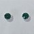 BRINCO FOLHEADO A PRATA COM 50 MILÉSIMOS + VERNIZ DIAMOND ZIRCÔNIA VERDE COM BORDA 7MM PRBR001068 - Imagem 1