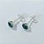 BRINCO FOLHEADO A PRATA COM 50 MILÉSIMOS + VERNIZ DIAMOND ZIRCÔNIA VERDE COM BORDA 7MM PRBR001068 - Imagem 2