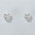 BRINCO FOLHEADO A PRATA COM 50 MILÉSIMOS + VERNIZ DIAMOND ZIRCÔNIA CRISTAL FORMATO CORAÇÃO 6MM PRBR001070 - Imagem 1