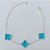 PULSEIRA FOLHEADA A PRATA COM 50 MILÉSIMOS + VERNIZ DIAMOND 18CM TREVOS AZUÍS 13MM FECHO LAGOSTA + EXTENSOR PRPS001018 - Imagem 1