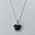 CONJUNTO FOLHEADO A PRATA COM 50 MILÉSIMOS + VERNIZ DIAMOND CORRENTE 45CM PINGENTE E BRINCOS ARGOLA DE PRESSÃO BORBOLETA PRETA VIDRO 11MM PRCJ000123 - Imagem 2