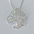 GARGANTILHA FOLHEADA A PRATA COM 50 MILÉSIMOS + VERNIZ DIAMOND CORRENTE VENEZIANA 42CM ÁRVORE DA VIDA 17MM PRGG001348 - Imagem 2