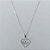GARGANTILHA FOLHEADA A PRATA COM 50 MILÉSIMOS + VERNIZ DIAMOND CORRENTE VENEZIANA 42CM CORAÇÃO LOVE  14MM PRGG001349 - Imagem 1