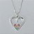 GARGANTILHA FOLHEADA A PRATA COM 50 MILÉSIMOS + VERNIZ DIAMOND CORRENTE VENEZIANA 42CM CORAÇÃO DUPLO COM ZIRCÔNIAS COLORIDAS 18MM PRGG001352 - Imagem 2