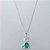 GARGANTILHA FOLHEADA A PRATA COM 50 MILÉSIMOS + VERNIZ DIAMOND CORRENTE VENEZIANA 42CM PINGENTE GATINHO COM ZIRCÔNIA VERDE 10MM PRGG001359 - Imagem 1