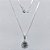 GARGANTILHA FOLHEADA A PRATA COM 50 MILÉSIMOS + VERNIZ DIAMOND CORRENTE VENEZIANA 42CM PINGENTE FORMATO GOTA COM MICRO ZIRCÔNIAS E ZIRCÔNIA LILÁS 12MM PRGG001362 - Imagem 1