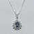 GARGANTILHA FOLHEADA A PRATA COM 50 MILÉSIMOS + VERNIZ DIAMOND CORRENTE VENEZIANA 42CM PINGENTE FORMATO GOTA COM MICRO ZIRCÔNIAS E ZIRCÔNIA LILÁS 12MM PRGG001362 - Imagem 2