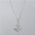 GARGANTILHA FOLHEADA A PRATA COM 50 MILÉSIMOS + VERNIZ DIAMOND CORRENTE VENEZIANA 42CM PINGENTE BORBOLETA COM MICRO ZIRCÔNIAS LILÁS 18MM PRGG001362 - Imagem 1