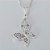 GARGANTILHA FOLHEADA A PRATA COM 50 MILÉSIMOS + VERNIZ DIAMOND CORRENTE VENEZIANA 42CM PINGENTE BORBOLETA COM MICRO ZIRCÔNIAS LILÁS 18MM PRGG001362 - Imagem 2