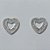 BRINCO FOLHEADO A PRATA COM 50 MILÉSIMOS + VERNIZ DIAMOND BRINCO PINO FORMATO CORAÇÃO COM ZIRCÔNIAS CRISTAIS 17MM PRBR001078 - Imagem 1
