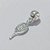 BERLOQUE FOLHEADO A PRATA COM 50 MILÉSIMOS + VERNIZ DIAMOND RAQUETE BEACH TENNIS 8MM (UNIDADE) PRBQ000166 - Imagem 2