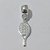 BERLOQUE FOLHEADO A PRATA COM 50 MILÉSIMOS + VERNIZ DIAMOND RAQUETE BEACH TENNIS 8MM (UNIDADE) PRBQ000166 - Imagem 1