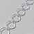 PULSEIRA FOLHEADA A PRATA COM 50 MILÉSIMOS + VERNIZ DIAMOND 18CM CÍRCULOS VAZADOS FECHO LAGOSTA + EXTENSOR PRPS001019 - Imagem 2
