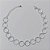 PULSEIRA FOLHEADA A PRATA COM 50 MILÉSIMOS + VERNIZ DIAMOND 18CM CÍRCULOS VAZADOS FECHO LAGOSTA + EXTENSOR PRPS001019 - Imagem 1