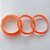 BRACELETE EM ACRÍLICO - KIT COM 3 PULSEIRAS LARANJAS TAMANHO 7CM PRBJ000004 - Imagem 2