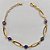 PULSEIRA FOLHEADA A OURO - BANHADO COM 5 MILÉSIMOS + VERNIZ DIAMOND - PULSEIRA COM DETALHES VAZADOS E OLHOS GREGOS 17CM + EXTENSOR - FECHO LAGOSTA - (OURO187) OUPS000038 - Imagem 1