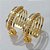 BRINCO FOLHEADO A OURO - BANHADO COM 5 MILÉSIMOS + VERNIZ DIAMOND - BRINCO ARGOLA COM MICRO ZIRCÔNIAS 23MM (OURO201) OUBR000177 - Imagem 2