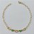 PULSEIRA FOLHEADA A OURO - BANHADO COM 3 MILÉSIMOS + VERNIZ DIAMOND - PULSEIRA 20CM COM BORBOLETAS DE CRISTAIS VERDES OUPS000041 - Imagem 1