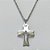 GARGANTILHA EM AÇO INOXIDÁVEL - (BCOL032) CORRENTE ELO PORTUGÛES 50CM COM PINGENTE CRUCIFIXO CURVO VAZADO 21X33MM - FECHO LAGOSTA (AÇO1305) - ACGG000210 - Imagem 2