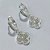 BRINCO FOLHEADO A PRATA COM 50 MILÉSIMOS + VERNIZ DIAMOND - BRINCO ARGOLINHA DE PRESSÃO COM BASE E TREVO CRAVEJADO EM MICROS ZIRCÔNIAS 12MM (PAR) PRBR001093 - Imagem 2