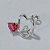 BRINCO FOLHEADO A PRATA COM 50 MILÉSIMOS + VERNIZ DIAMOND - BRINCO DE PINO COM COAÇÕES VAZADOS E PEDRA EM ZIRCÔNIA CORAÇÃO ROSA 12MM (PAR) PRBR001094 - Imagem 2