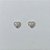 BRINCO FOLHEADO A PRATA COM 50 MILÉSIMOS + VERNIZ DIAMOND - BRINCO DE PINO CORAÇÃO COM MICRO ZIRCÔNIAS 8MM PRBR001096 - Imagem 1