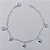 PULSEIRA FOLHEADA A PRATA COM 50 MILÉSIMOS + VERNIZ DIAMOND - PULSEIRA COM CORAÇÕES DUPLOS - TAMANHO: 18CM - FECHO LAGOSTA PRPS001027 - Imagem 1