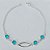 PULSEIRA FOLHEADA A PRATA COM 50 MILÉSIMOS + VERNIZ DIAMOND - PULSEIRA COM STRASS AZUIS E ELEMENTO VAZADO - TAMANHO: 19CM - FECHO LAGOSTA PRPS001029 - Imagem 1